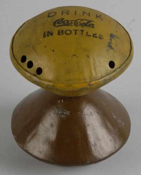 Appraisal: Coca-Cola Rolling Metal Toy Description Circa s Missing the wooden