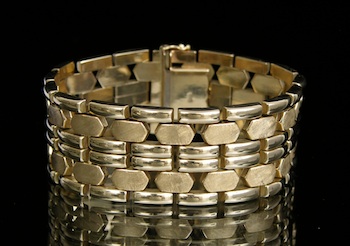 Appraisal: A Wide k Yellow Gold Bracelet k yellow gold bracelet