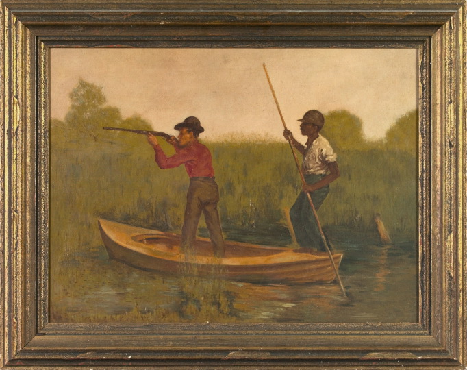 Appraisal: Southern School Mid- th Century The Hunt oil on canvas