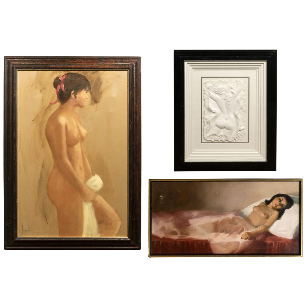 Appraisal: FRAMED ARTWORK ASSORTMENT items including a Roberta Peck cast paper