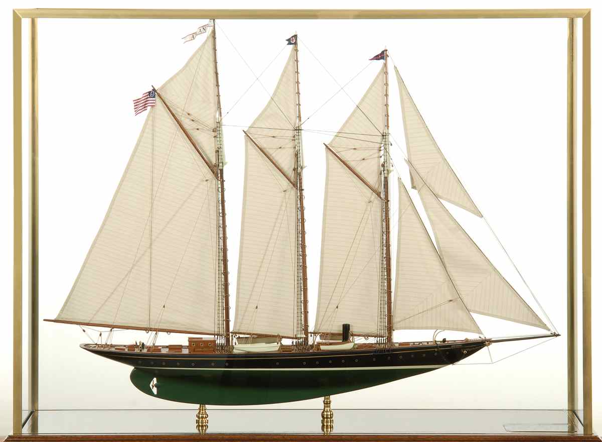 Appraisal: MODEL OF THE STEAM AUXILIARY SCHOONER YACHT ATLANTIC OF Hull