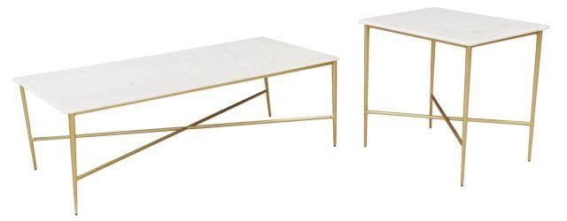 Appraisal: lot of Contemporary West Elm Neve tables st c white