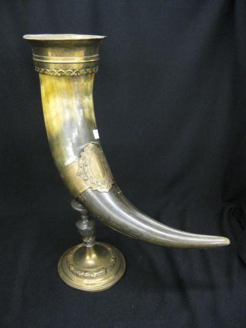 Appraisal: German Victorian Horn Vessel on Stand tall