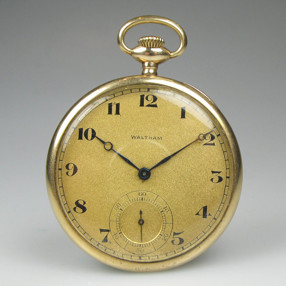 Appraisal: Waltham Openface Dress Pocket Watch circa size jewel Riverside A