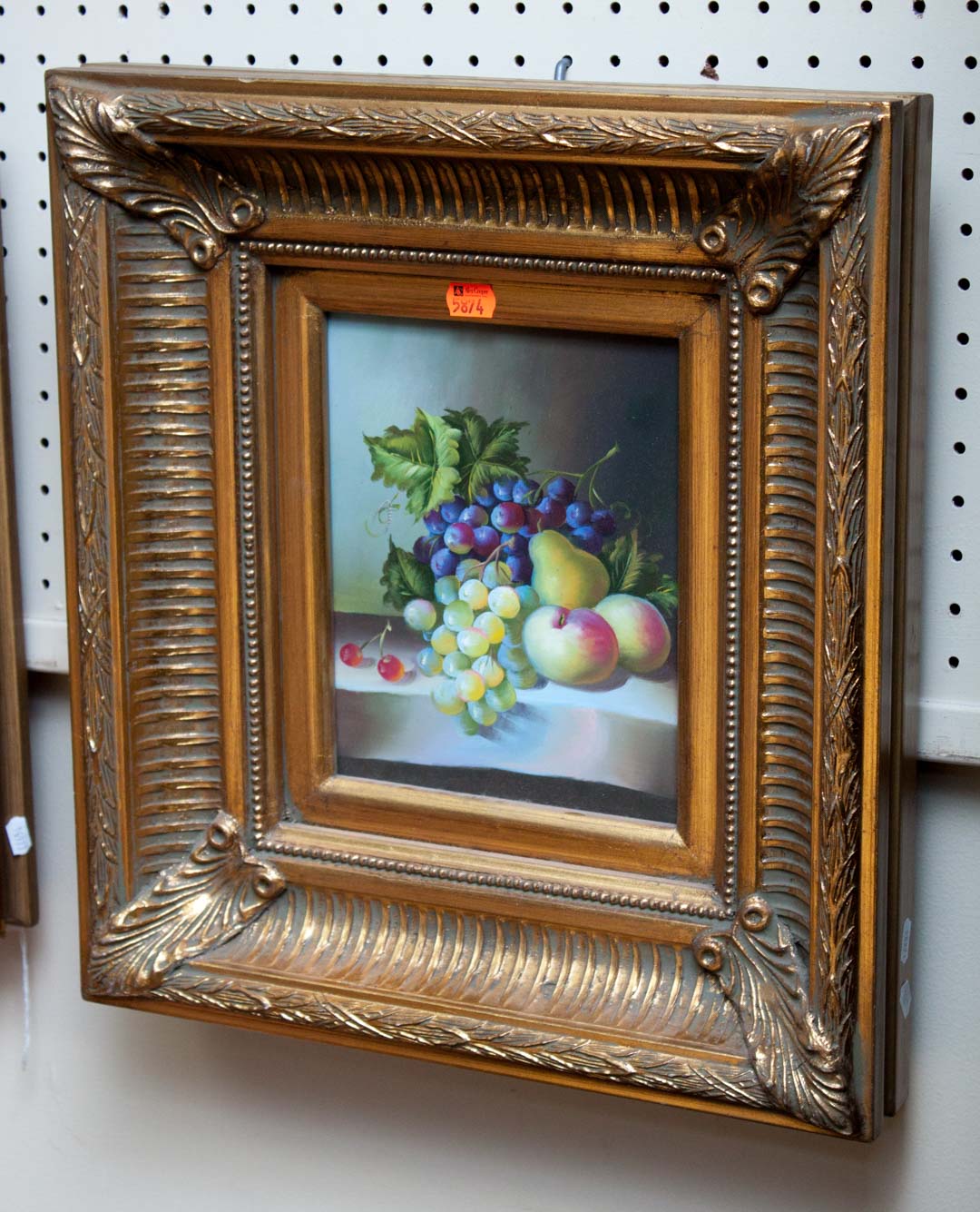 Appraisal: Contemporary framed still life oil on canvas