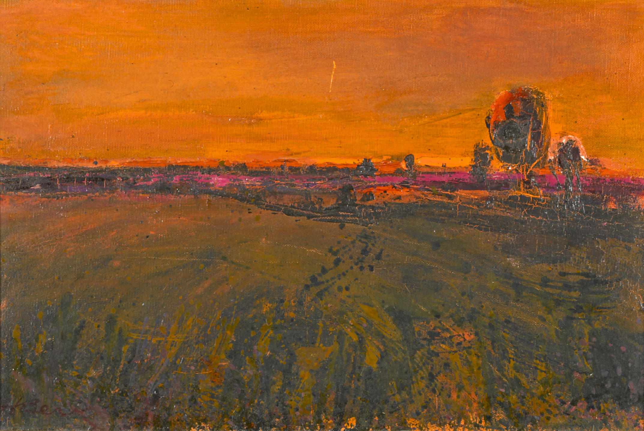 Appraisal: Henrietta Berk American - Sunset over the Fields signed 'H