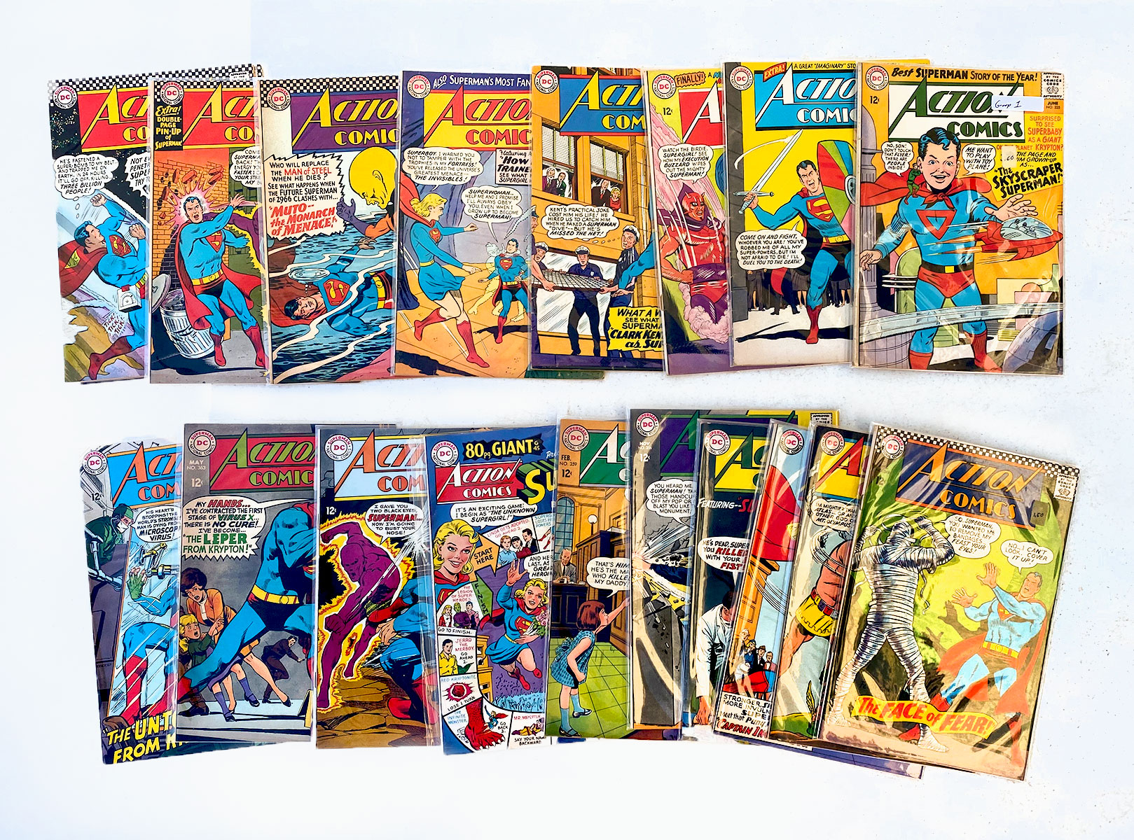 Appraisal: SILVER AGE ACTION COMICS COMIC BOOKS DC volumes total to