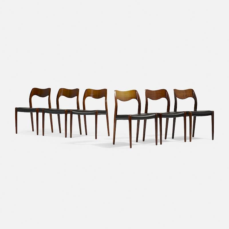 Appraisal: Niels O Moller dining chairs set of six Niels O