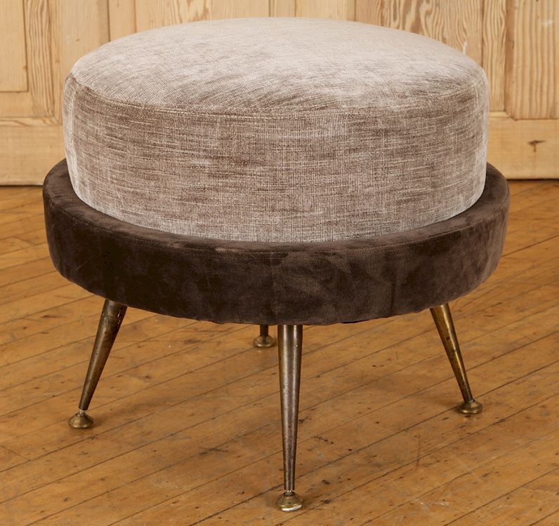 Appraisal: MID CENTURY MODERN ITALIAN UPHOLSTERED STOOL A mid century modern