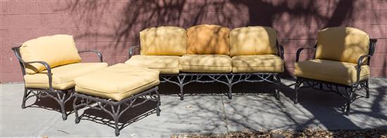 Appraisal: Sale Lot A Group of Contemporary Iron Twig Exterior Furniture