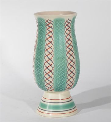 Appraisal: A Poole Pottery vase pattern E PXT painted with columns