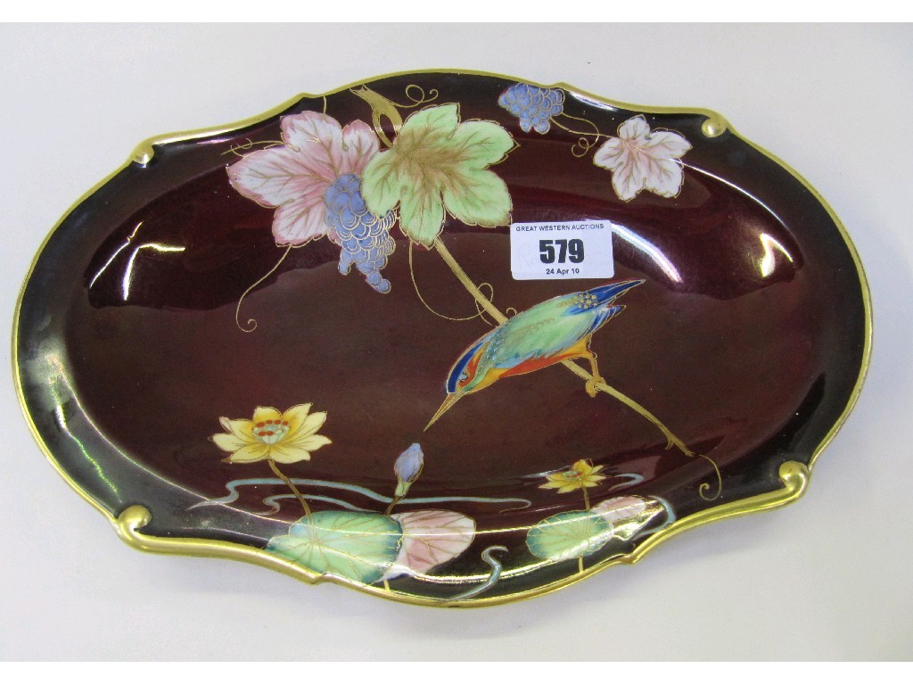 Appraisal: Carlton Ware Rouge Royale kingfisher dish