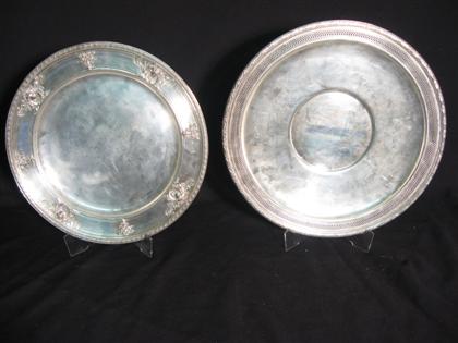 Appraisal: Two large sterling silver circular trays th century Dia and