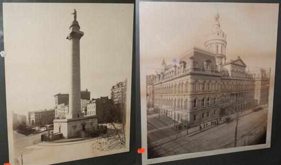 Appraisal: Photographs of ''The Baltimore City Hall'' and ''The Washington Monument''