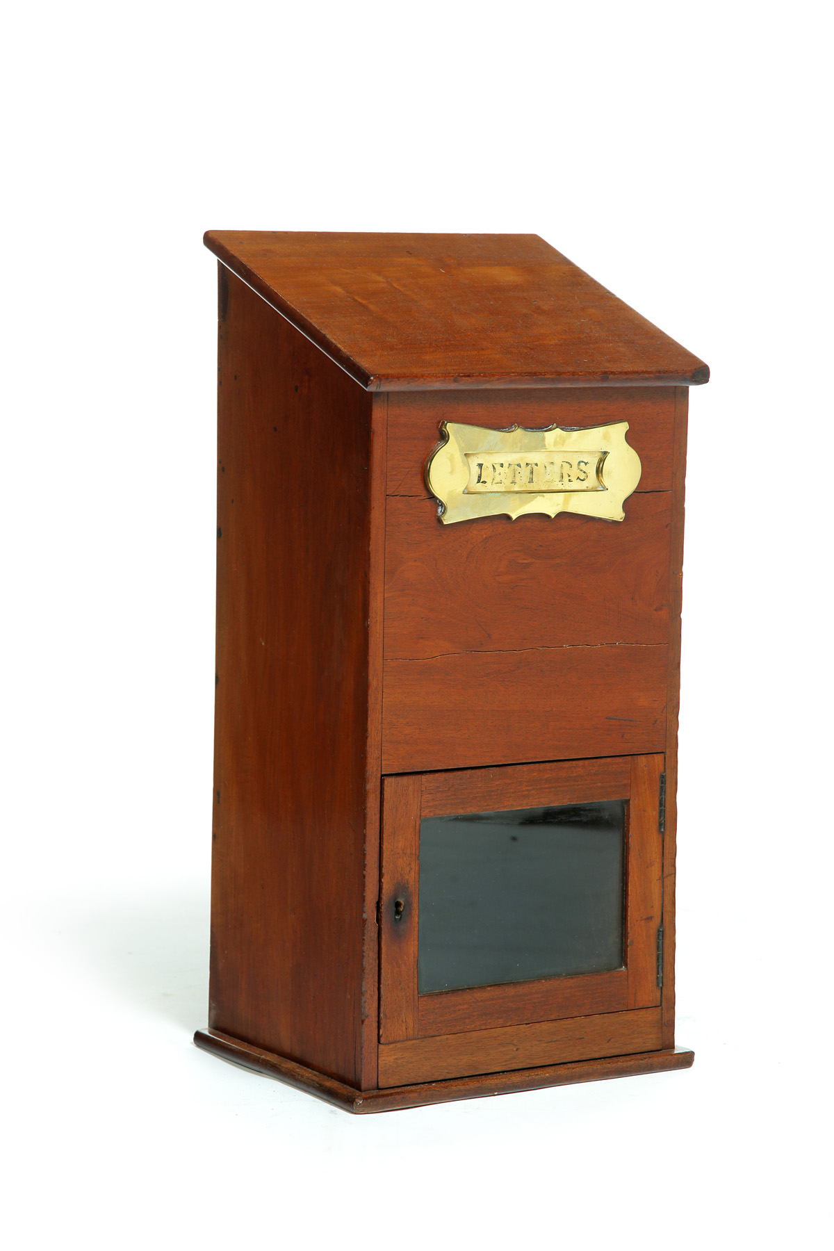 Appraisal: ENGLISH LETTER BOX st quarter- th century mahogany with slant