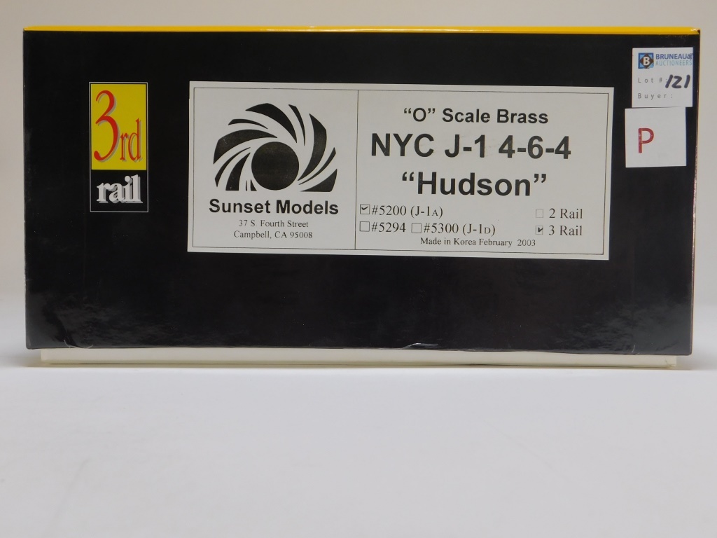 Appraisal: SUNSET RD RAIL O BRASS NYC J- HUDSON TRAIN Cab