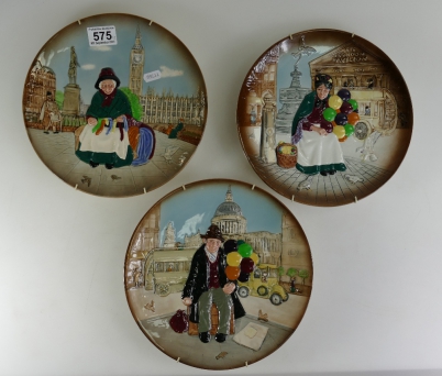 Appraisal: A collection of Royal Doulton embossed wall plates to include