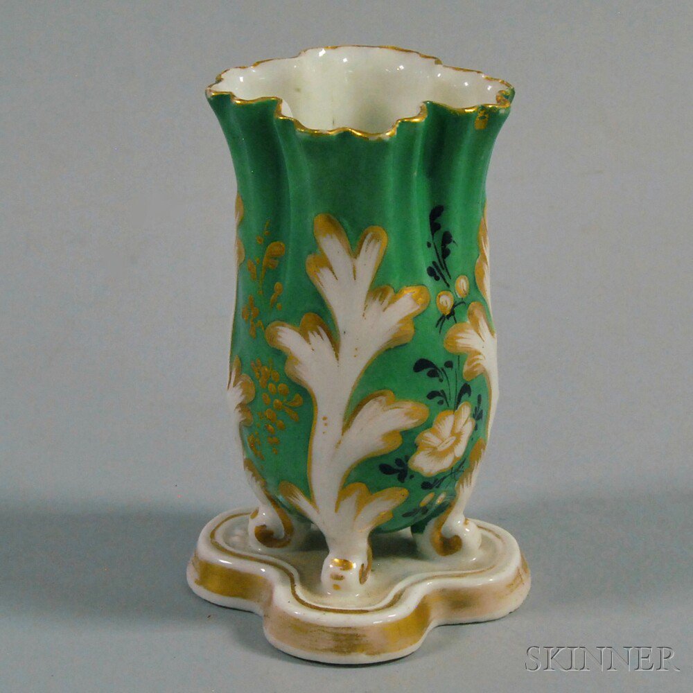 Appraisal: Paris Porcelain Vase th century the foliate motifs with gilt