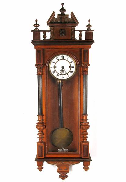 Appraisal: A Renaissance Revival partial ebonized wall clock damage height ft