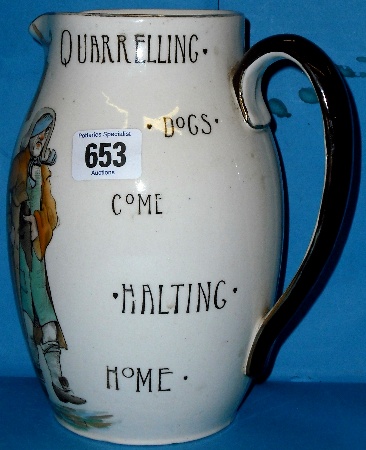 Appraisal: Royal Doulton Series Ware Jug Quarrelling Dogs Come Halting Home