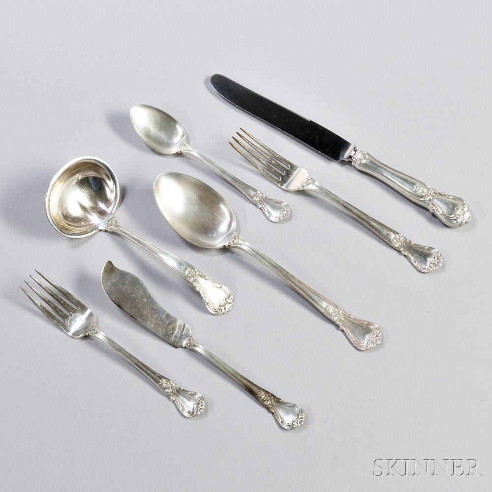 Appraisal: Weidlich Ancestry Pattern Sterling Silver Flatware Bridgeport Connecticut mid to