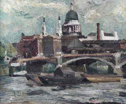 Appraisal: Ronald Ossory Dunlop - - Oil painting - ''St Paul's