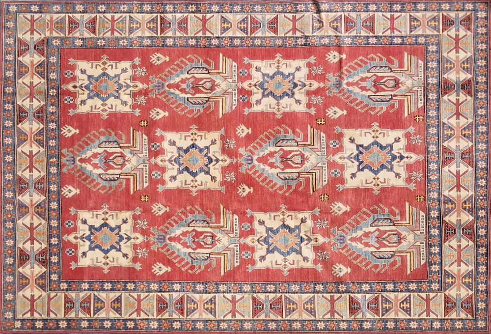 Appraisal: Hand Woven Shirvan Kazak Style Carpet Hand Woven Shirvan Kazak