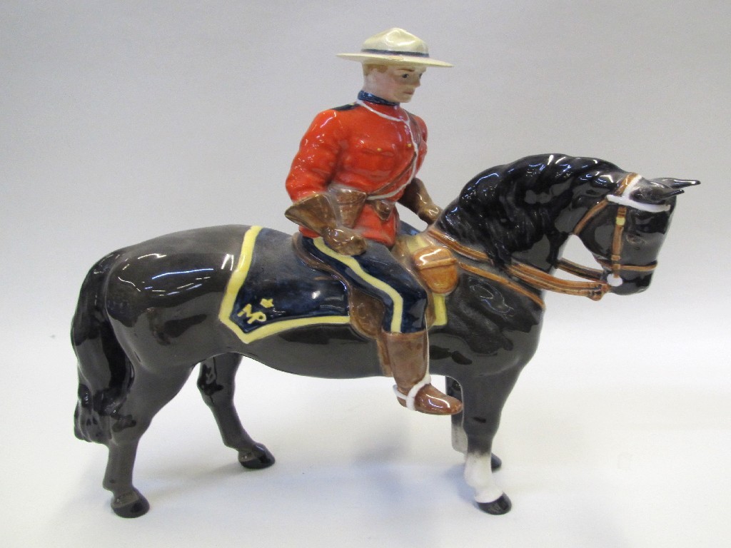 Appraisal: Beswick Mountie on horse hat chipped ear def