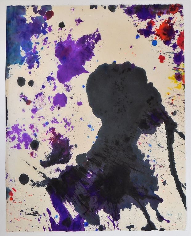 Appraisal: Taro Yamamoto Abstract Expressionist WC Painting Taro Yamamoto California Connecticut