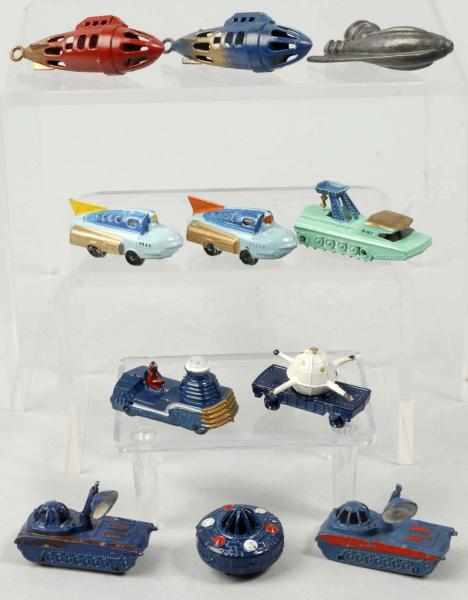 Appraisal: Lot of Diecast Space Vehicle Toys Description Japanese Circa s