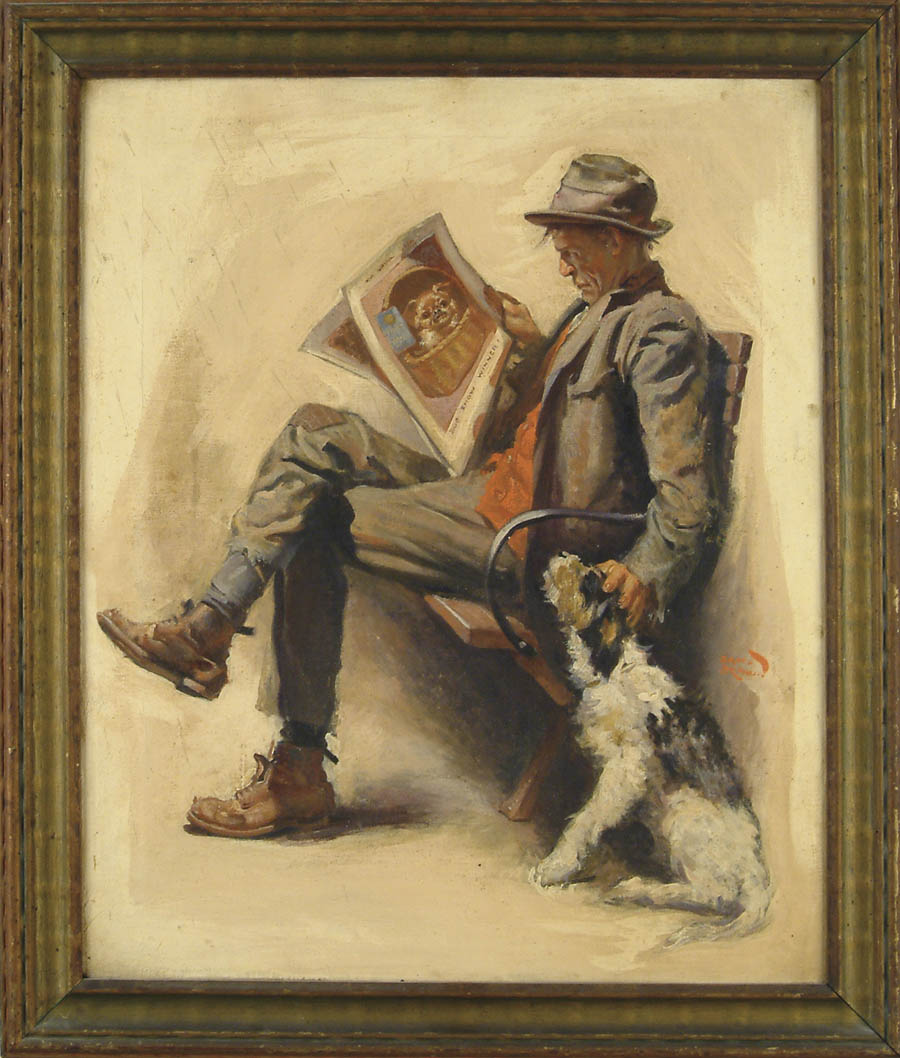 Appraisal: SAMUEL JOSEPH BROWN American - TRAMP AND HIS DOG Oil