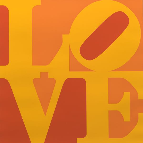 Appraisal: ROBERT INDIANA AMERICAN - x image x paper Golden Love