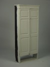 Appraisal: CUPBOARD - th C painted diminutive chimney cupboard two door