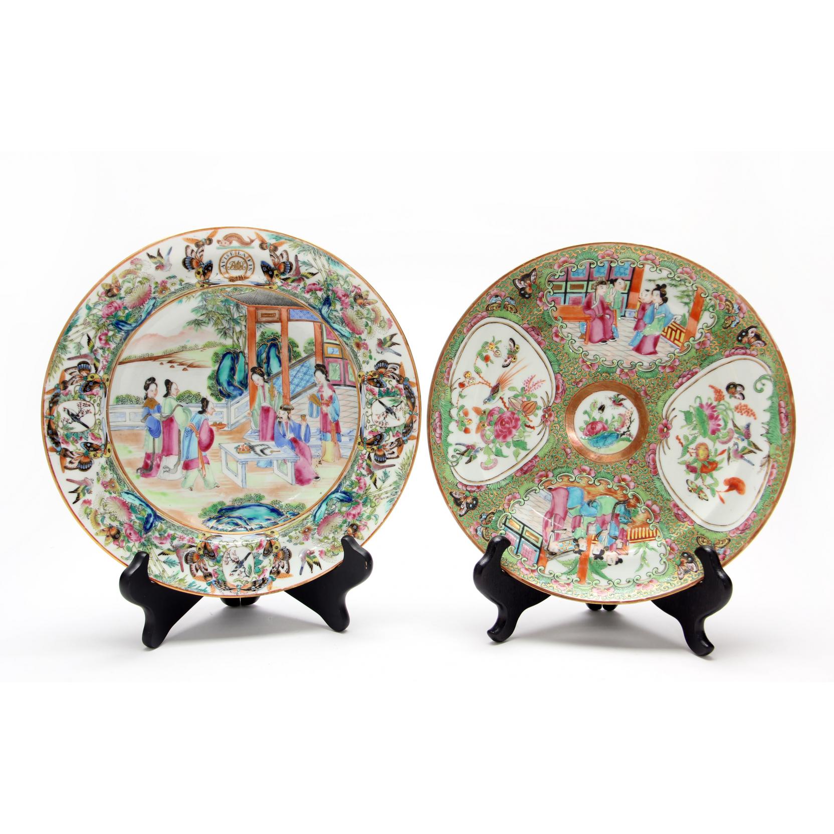 Appraisal: Two Chinese Export Rose Medallion Serving Pieces th century to