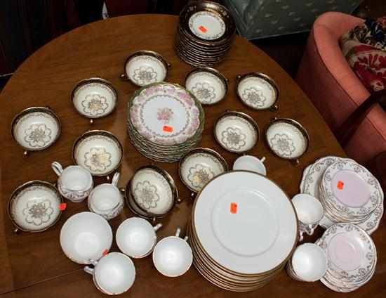 Appraisal: Assortment of china and porcelain dinnerware makers include Noritake Victor