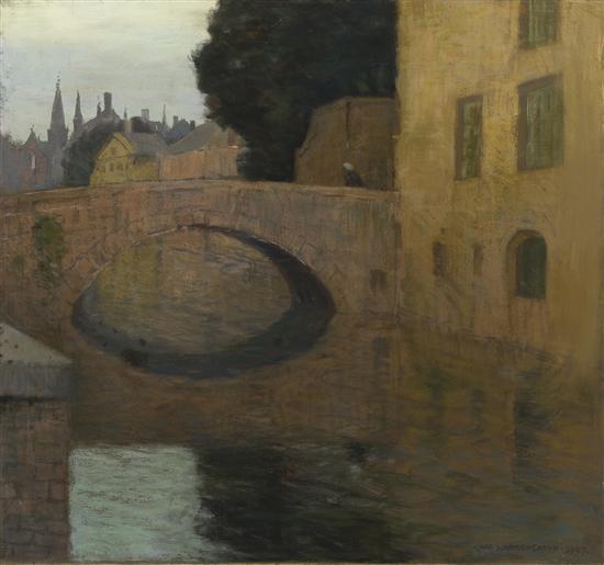 Appraisal: CHARLES WARREN EATON American - Canal in Bruges pastel on