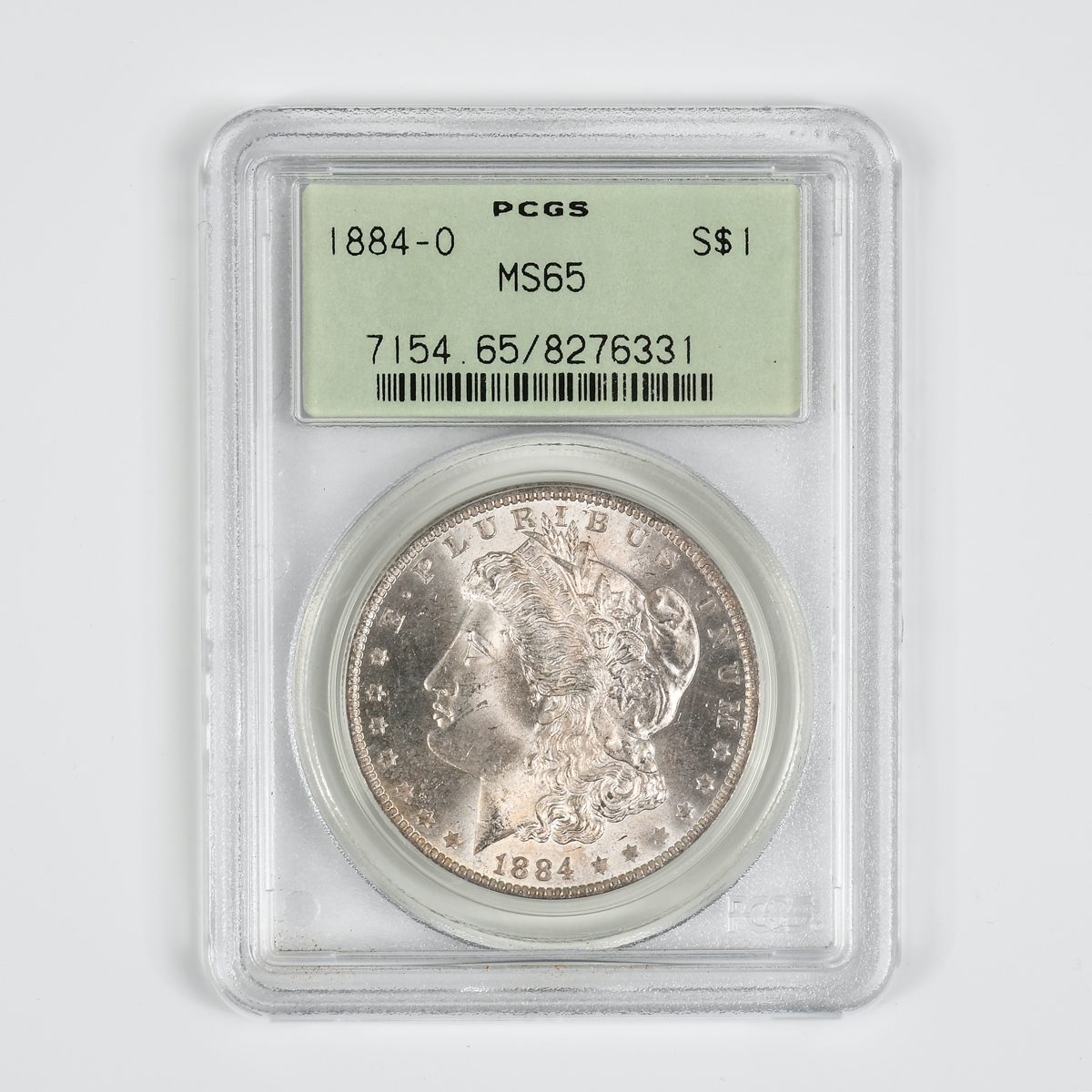 Appraisal: -O MORGAN SILVER DOLLAR PCGS MS One -O Morgan Silver