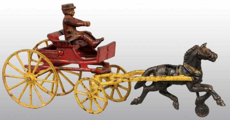 Appraisal: Cast Iron Hubley Fire Chief Wagon Toy Description Cast iron