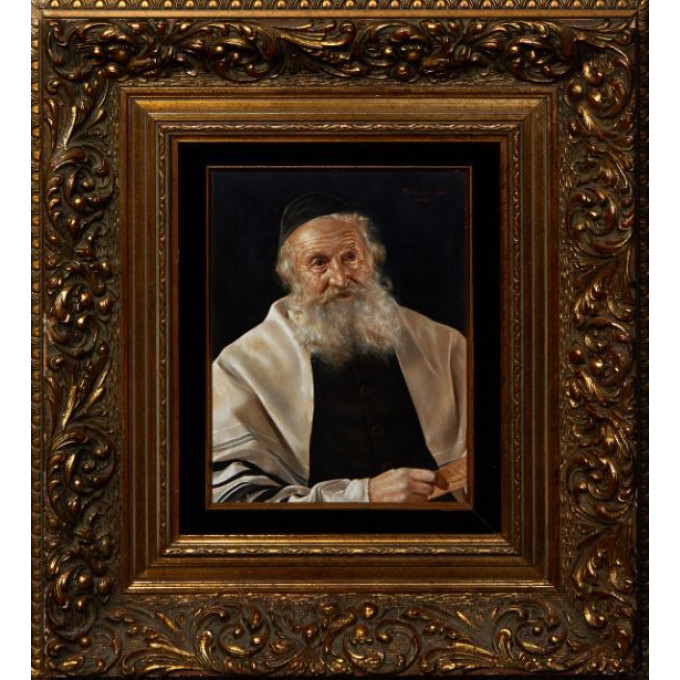 Appraisal: Otto Eichinger - Austrian Portrait of a Rabbi th c