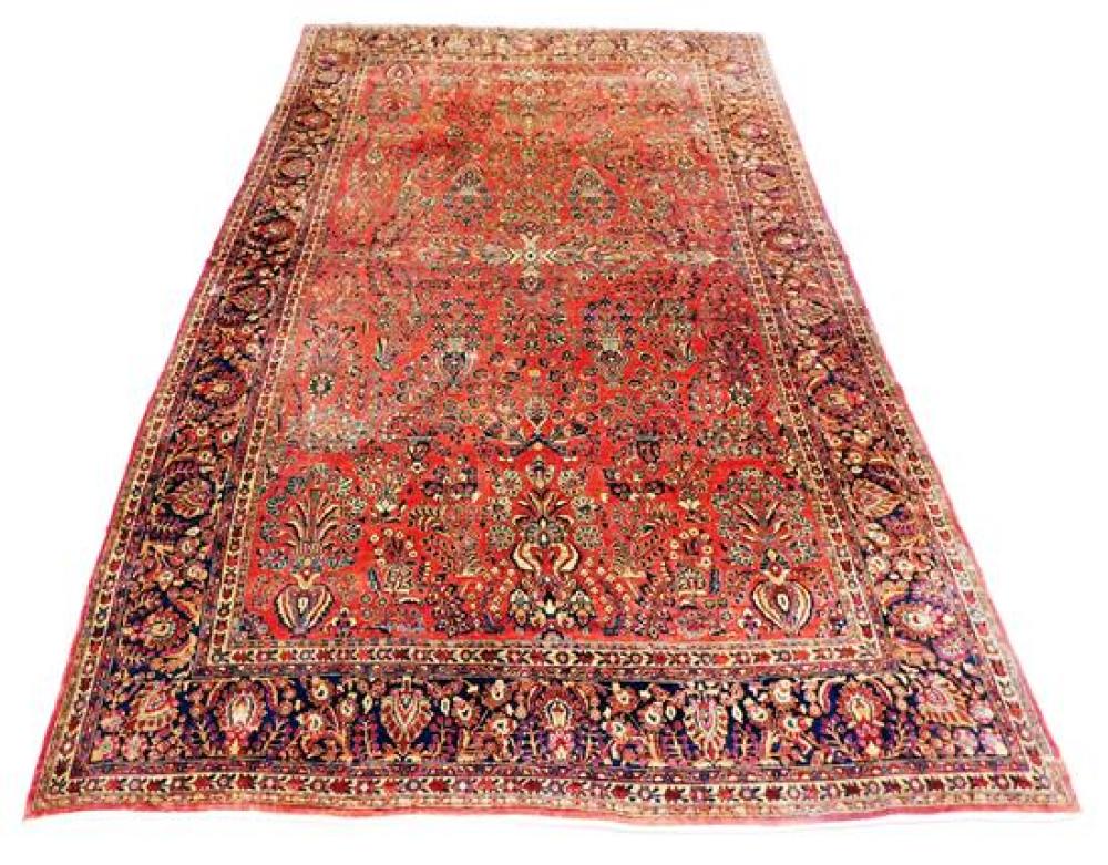 Appraisal: RUG Antique Persian Sarouk carpet '' x '' c wool