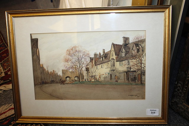 Appraisal: C W JohnsonWatercolour study of The High Street Chipping Campden