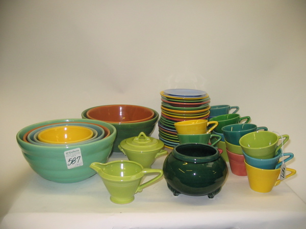 Appraisal: HOMER LAUGHLIN FIESTA BAUER AND OTHER POTTERY DINNERWARE in many