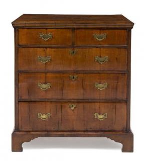 Appraisal: A George II Mahogany Chest of Drawers mid- th century