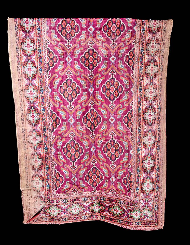 Appraisal: Large th C Persian Qajar Velvet Runner Near East Persia