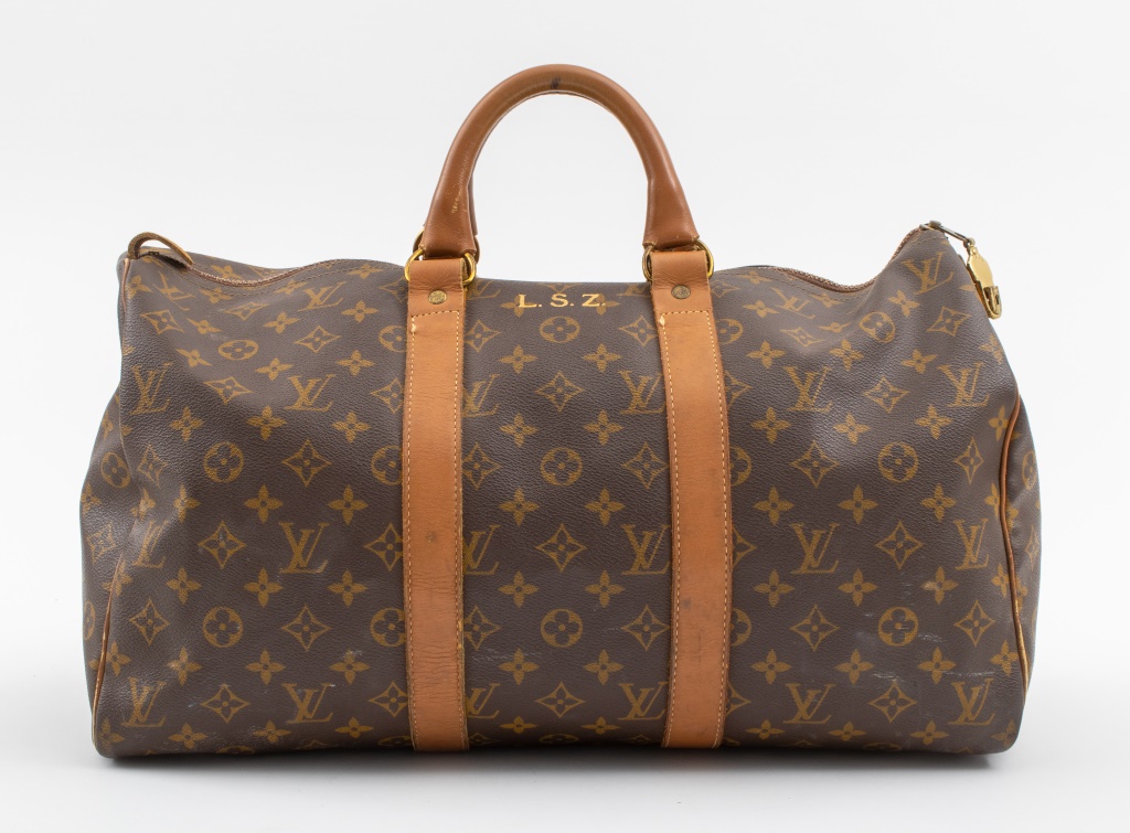 Appraisal: LOUIS VUITTON VINTAGE MONOGRAMMED KEEPALL BAG Louis Vuitton vintage Keepall