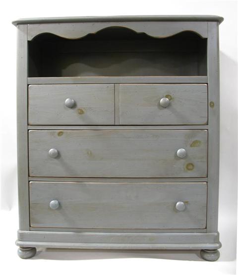 Appraisal: BROYHILL FURNITURE SLATE BLUE PAINTED CHEST The Yorkshire Market collection