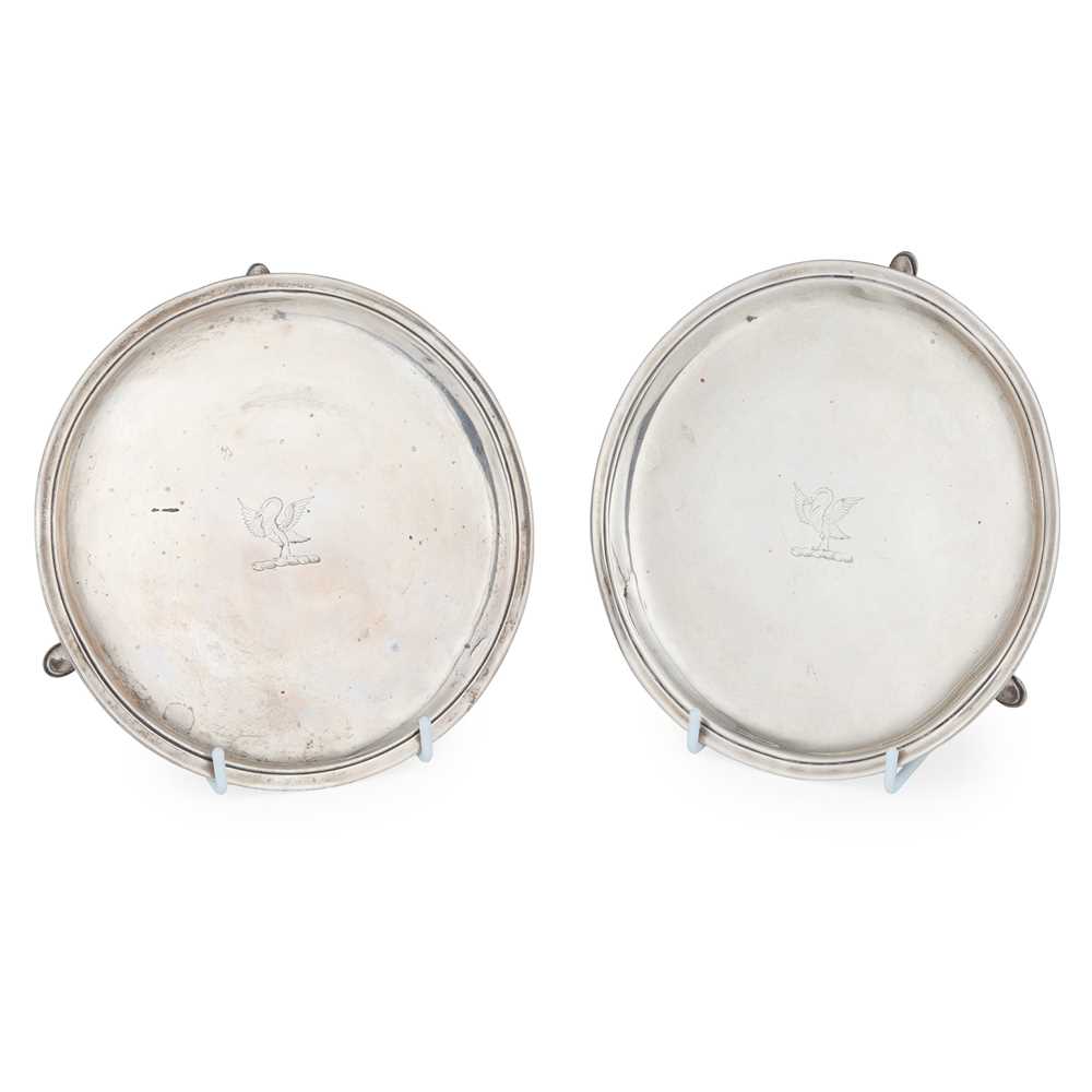 Appraisal: A PAIR OF IRISH GEORGE III WAITERS SW Dublin date