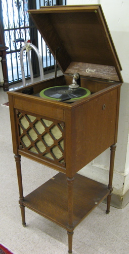 Appraisal: EDISON DISC PHONOGRAPH floor model A- Modern serial SM- c