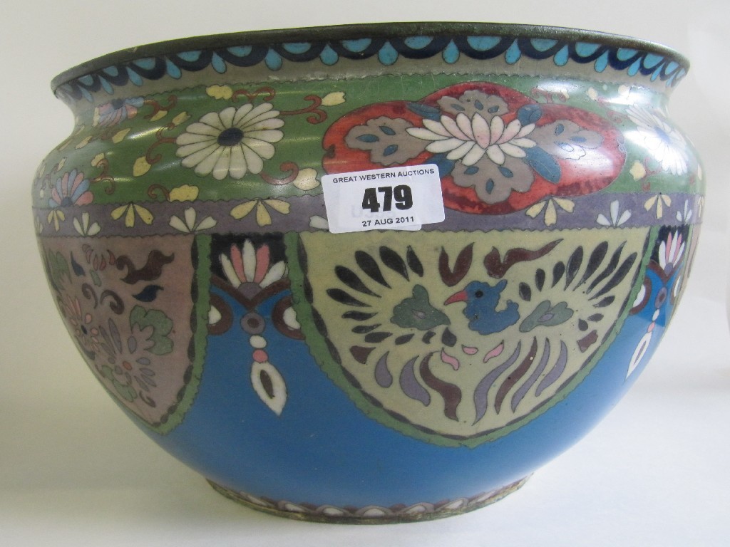 Appraisal: Large Cloisonne planter def