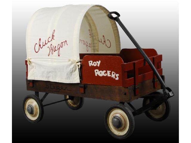 Appraisal: Roy Rogers Chuck Wagon Toy Description Steel frame pull handle